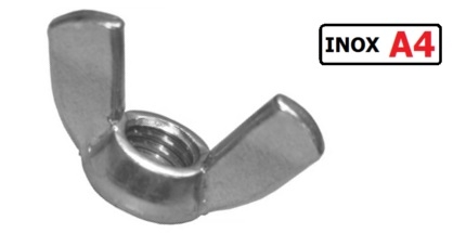 DADI AD ALETTE INOX AISI 316 A4