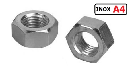 DADI ESAGONALI INOX AISI 316 A4