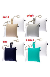 COPPIA CUSCINI WATERPROOF BICOLOR CON INTERNO