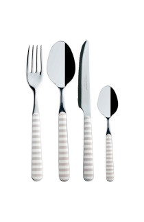 SERVIZIO POSATE INOX SAILOR RIGHE ECRU