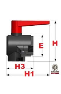 VALVOLA A SFERA COMPACT AD ANGOLO IN PPG PN16