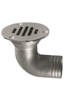 OMBRINALE DI SCARICO INOX A 90°