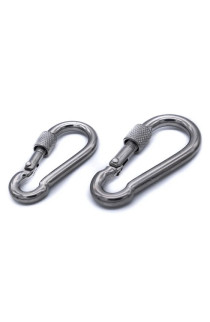 MOSCHETTONE INOX CON GHIERA A VITE