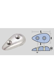 ANODO A PIASTRA OVALE