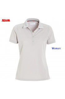 POLO SLAM DONNA TECH PIQUE GLACIER GREY
