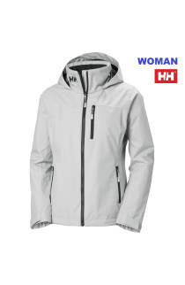 HH WOMAN CREW HOODED MIDLAYER JKT 2.0 GREY FOG