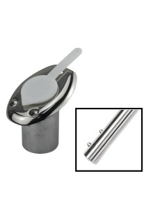 BASE INOX PORTABANDIERA A INCASSO