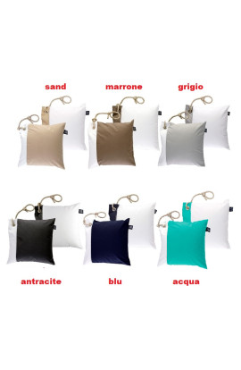 COPPIA CUSCINI WATERPROOF BICOLOR CON INTERNO