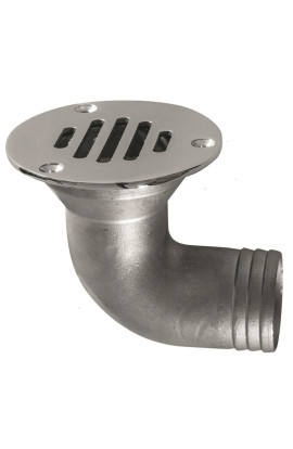 OMBRINALE DI SCARICO INOX A 90°