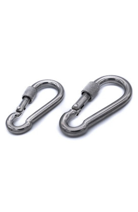 MOSCHETTONE INOX CON GHIERA A VITE