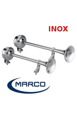 TROMBA SINGOLA A CORNO ACCIAIO INOX