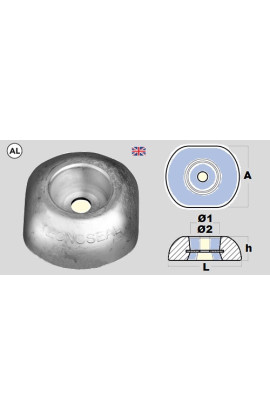 FLANGE IN ALLUMINIO CON INSERTO UK