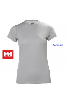 HELLY HANSEN TECH T-SHIRT DONNA LIGHT GREY