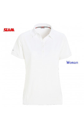 POLO SLAM DONNA TECH PIQUE BRIGHT WHITE
