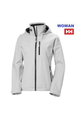 HELLY HANSEN WOMAN CREW HOODED JACKET 2.0 GREY FOG