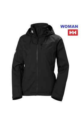 HELLY HANSEN WOMAN CREW HOODED JACKET 2.0 BLACK