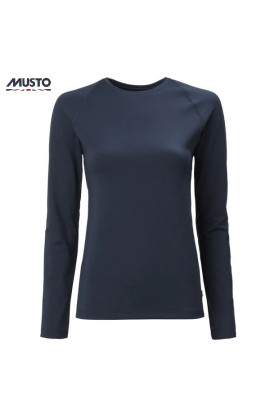 T-SHIRT MUSTO DONNA MANICA LUNGA SUNBLOCK NAVY