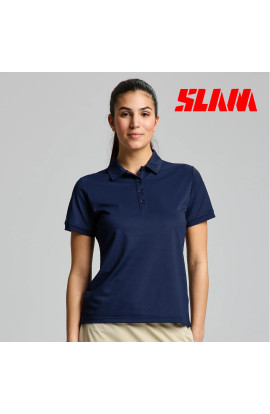 POLO SLAM DONNA TECH PIQUE BLU NAVY