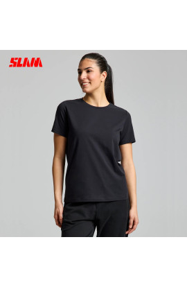 T-SHIRT DONNA DECK IN COTONE SLAM NERA