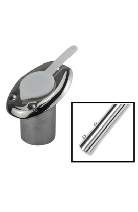 BASE INOX PORTABANDIERA A INCASSO